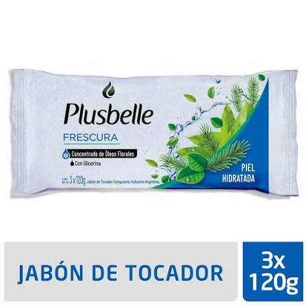 JABON DE TOC PLUSBELLE (3 x 120) G FRESCURA